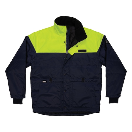 L Navy Insulated Freezer Jacket